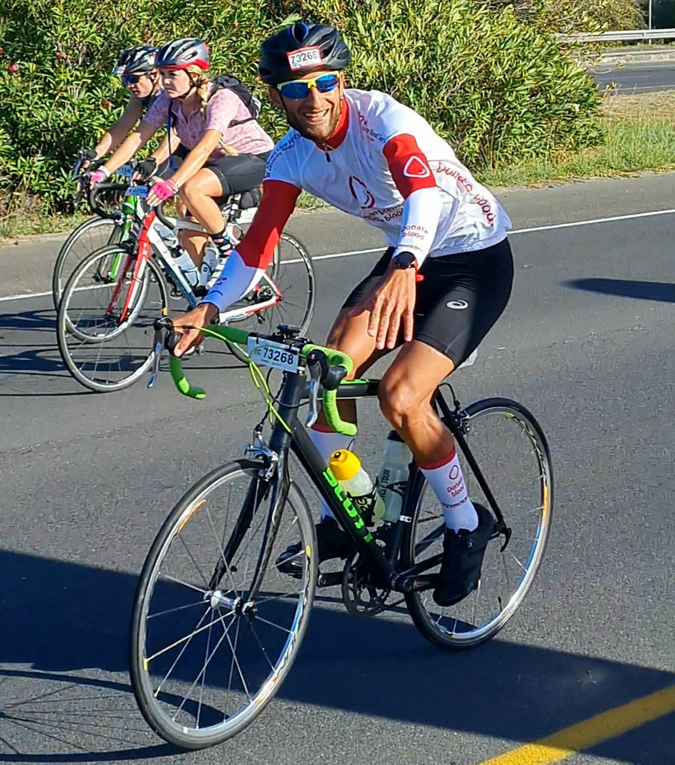 Paul-Thompson Blood donor Paul Thompson at the Cape Town Cycle Tour