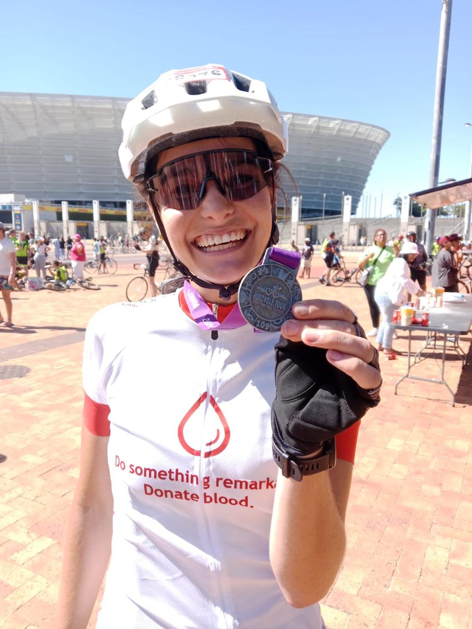 Simone-Erwee Blood Donor Simone at the Cape Town Cycle Tour