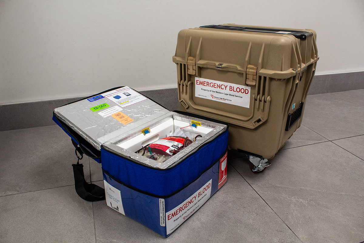 Cool Cube Blood Hampers with emergency blood products